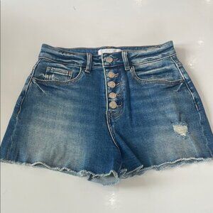Classic Blue Distressed Women's Jean Shorts